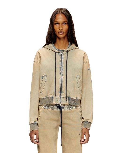 Sudadera Con Capucha Y Cremallera En Joggjeans De Color DIESEL de color Natural