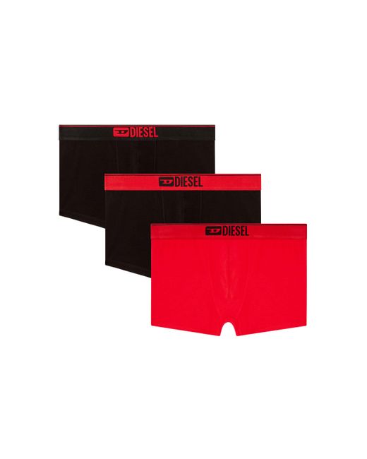 DIESEL Red Three-Pack Of Plain Boxer for men