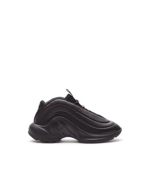 DIESEL Black S-D-Runner X-Slip-On Sneakers With Matte Oval D Instep