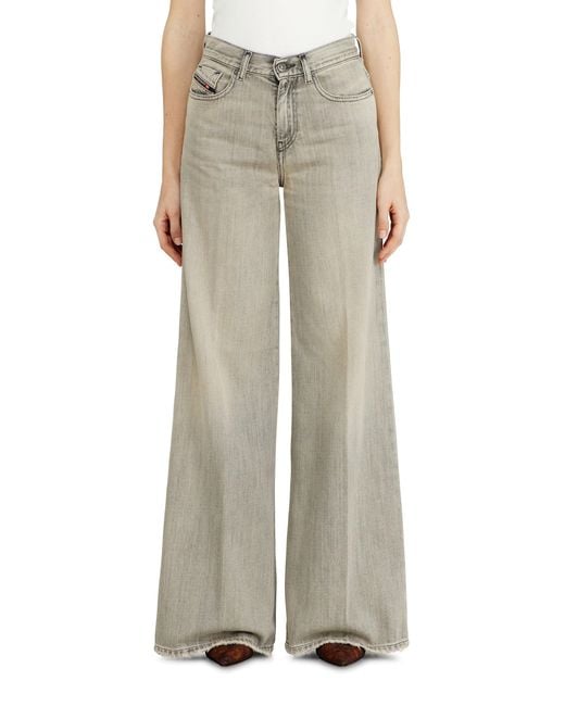 DIESEL Gray Flare Jeans Regular Waist 1978 D-Akemi, Zip Fly