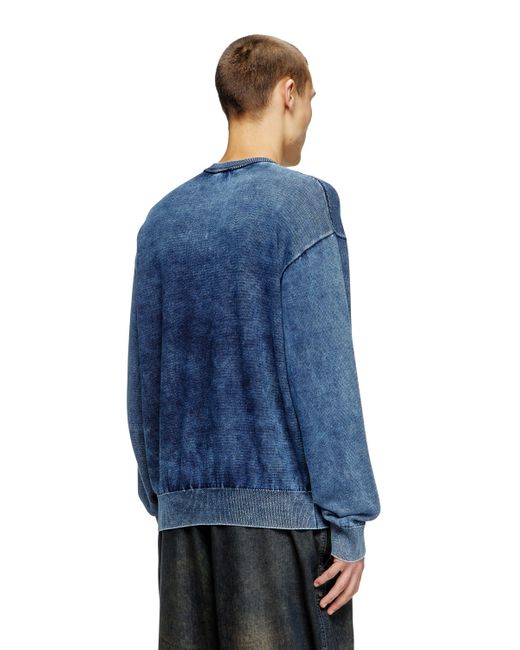 DIESEL Blue Jumper With Phoenix Logo for men