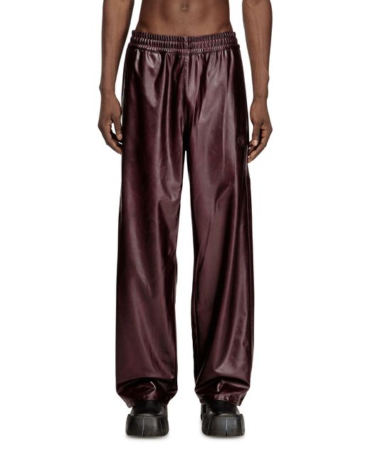DIESEL Red Pants With Logo for men