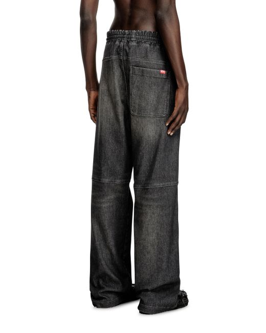DIESEL Relaxed D-Martyans Track Denim Black