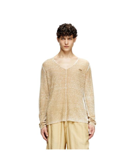 DIESEL Natural Inside-print Jumper With Contrast Detail for men