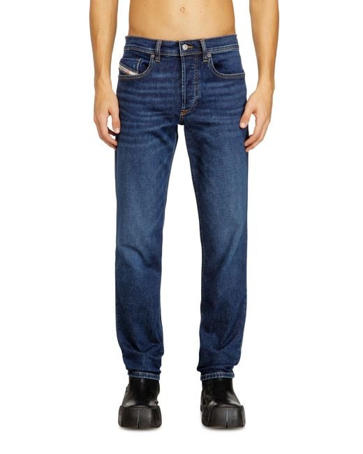 DIESEL Blue Regular Jeans Regular Waist 2023 D-Finitive, Medium, Button Fly for men