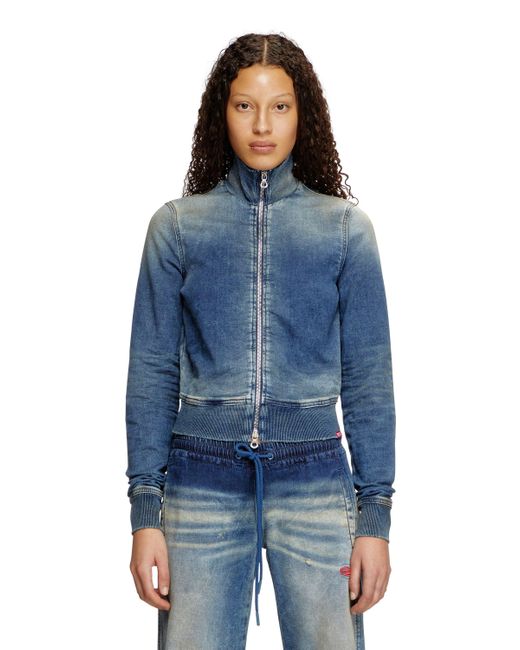 DIESEL Zip-Up Sweatshirt Blue