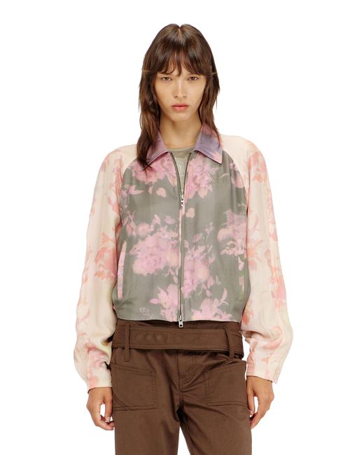 DIESEL Multicolor Floral Bomber Jacket