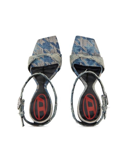 DIESEL D-Amber-Wedge Sandals White