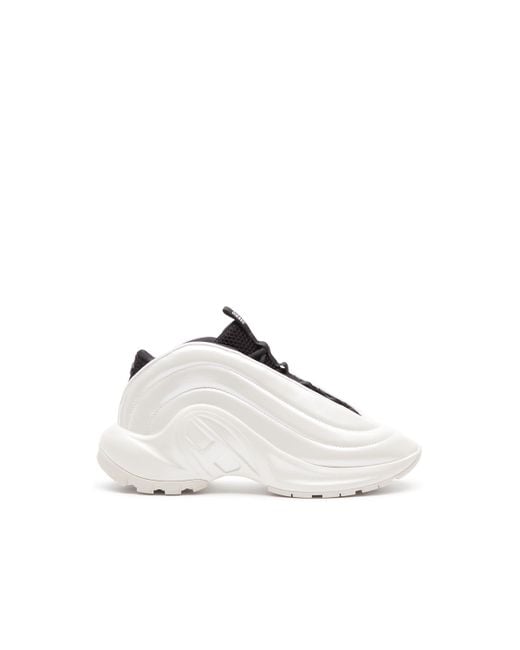 S-D-Runner-Sneaker Slip-On Con Fondo Oval D di DIESEL in White