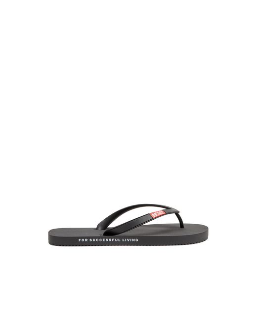 DIESEL White Sa-Rio-Rubber Flip-Flops for men