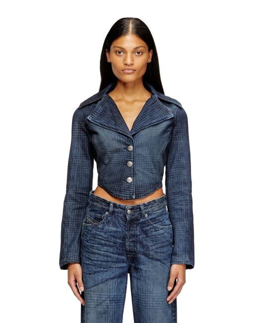 DIESEL Blue Cropped Jacket