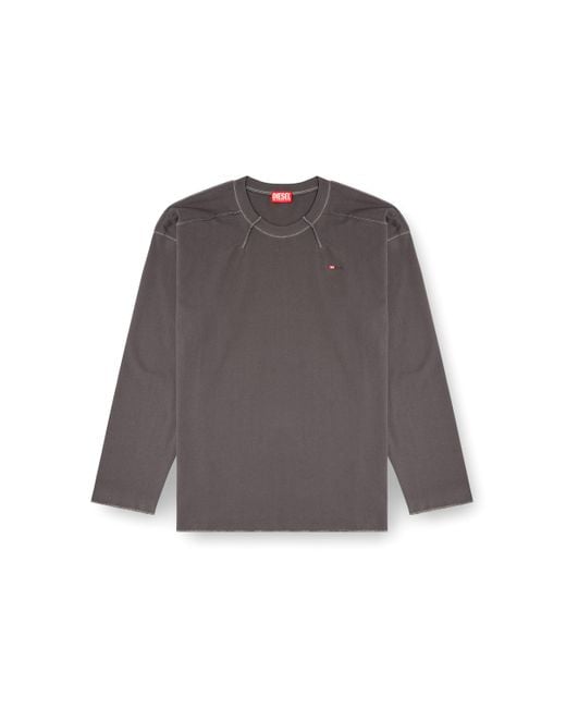 メンズ DIESEL 長袖Tシャツ Brown