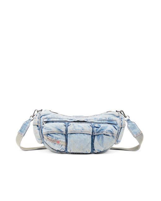 DIESEL Re-edition Travel 3000 デニムショルダーバッグ Blue