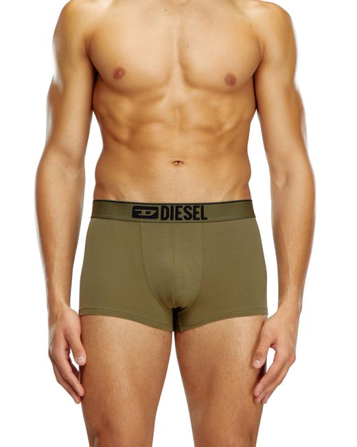 DIESEL Green 3-pack Boxer Briefs Plain And Camo for men