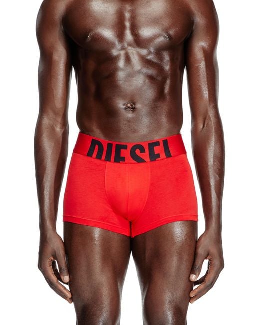 DIESEL Red Three-Pack Boxer Briefs for men