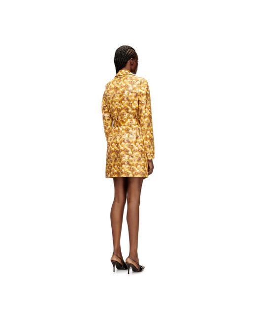 DIESEL Metallic Trench Coat With Duck Print