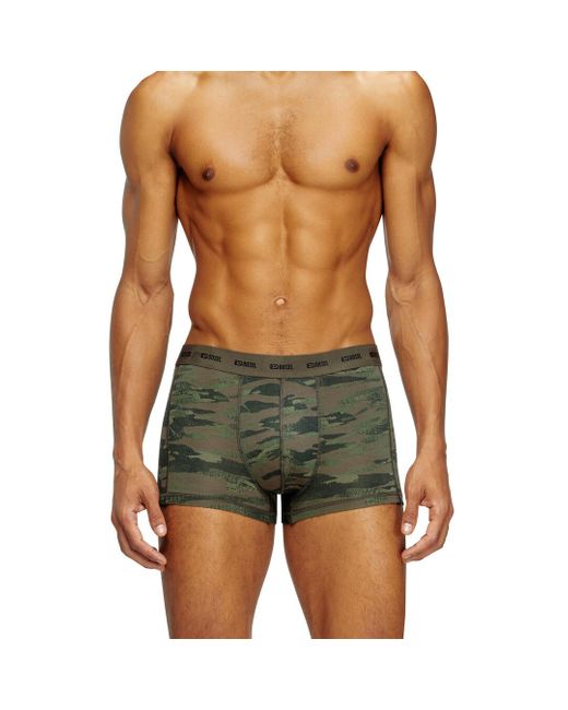 DIESEL Green 3-Pack Of Boxer Briefs Plain And Camo for men