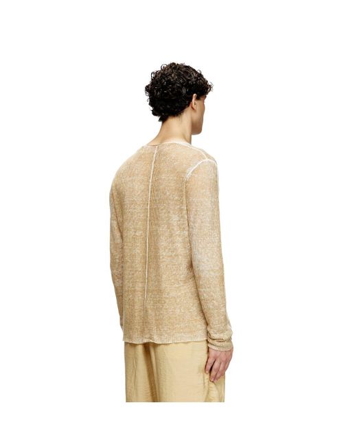 DIESEL Natural Inside-print Jumper With Contrast Detail for men