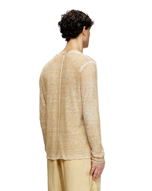 DIESEL Natural Inside-print Jumper With Contrast Detail for men