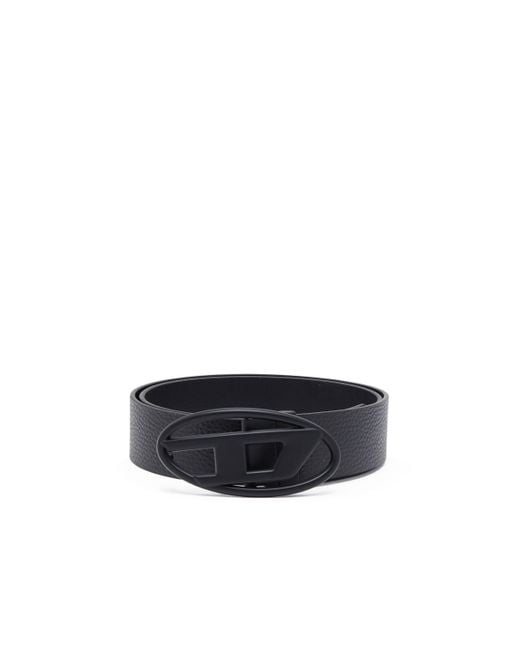 DIESEL Black 3.9Cm Reversible Leather Belt for men