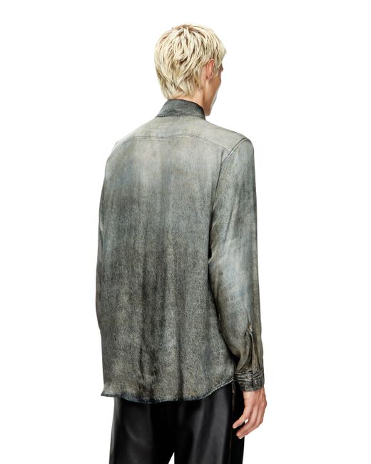 メンズ DIESEL 長袖シャツ Gray