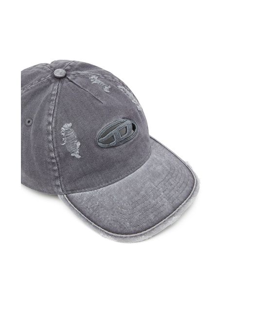 DIESEL Gray Baseball Cap for men