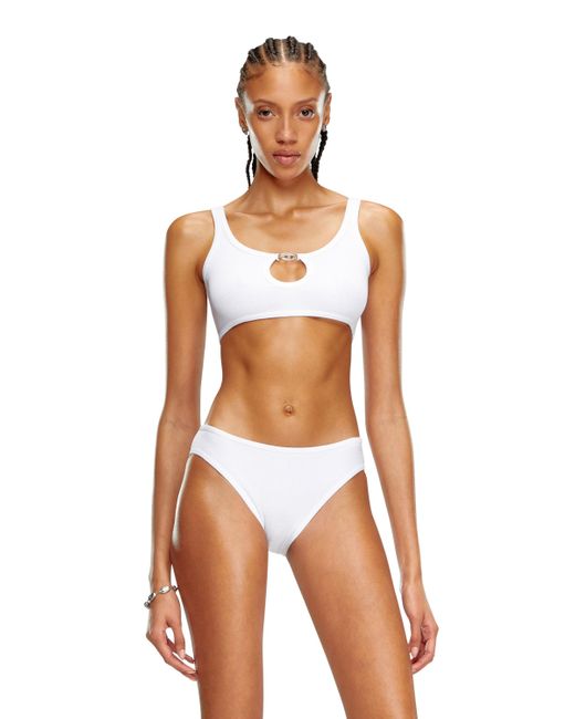 Bralette A Coste Con Oval D di DIESEL in White