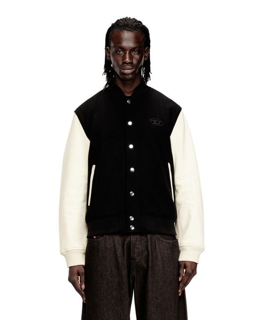 DIESEL Black Bomber Jacket for men