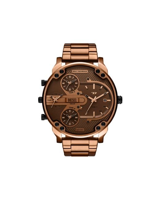 DIESEL Brown Mr. Daddy Slim Stainless Steel Watch for men