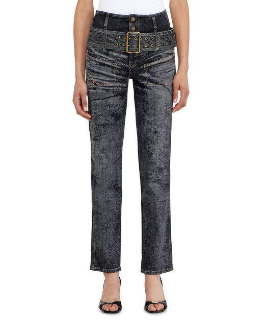 DIESEL Blue Slim Jeans High Waist D-Gorina, /Dark, Button Fly