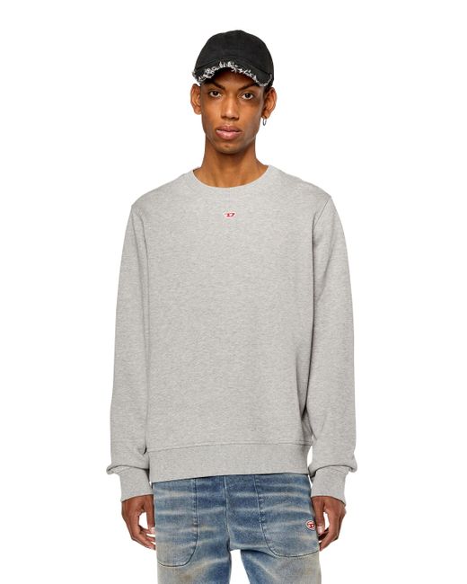 DIESEL Gray Sweatshirt With Mini D Patch