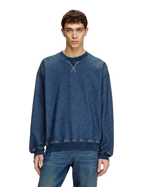 Sweat-shirt en Track Denim DIESEL en coloris Blue