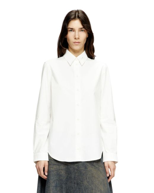 Camisa De Popelina Con Parche Oval D DIESEL de color White