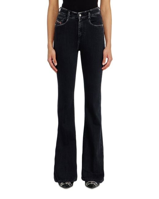 DIESEL Blue Bootcut Jeans High Waist 1973 D-Partt, /Dark, Zip Fly