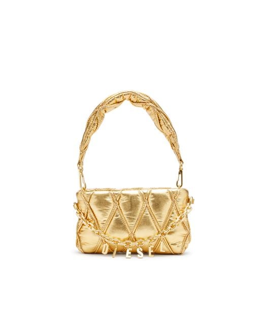 Porte-monnaie en nylon métallisé matelassé DIESEL en coloris Metallic