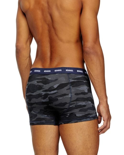 DIESEL Blue 3-pack Of Boxer Briefs Plain And Camo for men