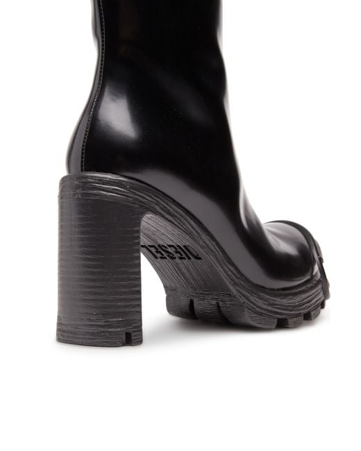 DIESEL D-Hammer-High-Heel Boots Black