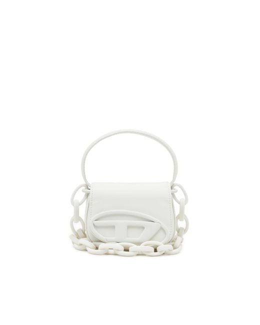 DIESEL White 1dr - Iconic Shoulder Bag In Matte Leather - Shoulder Bags - Woman - To Be Defined
