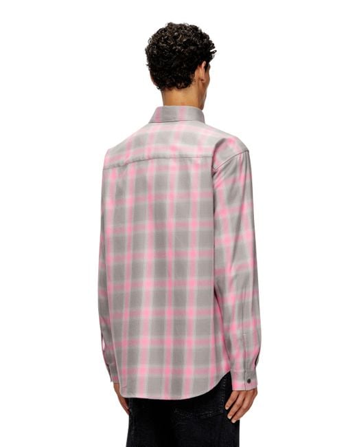 メンズ DIESEL 長袖シャツ Pink