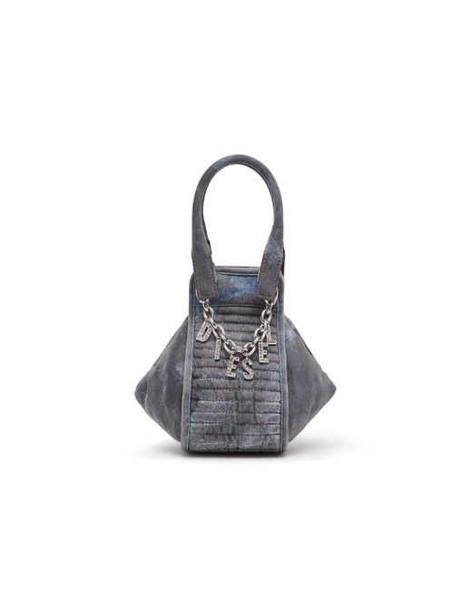 DIESEL Blue D-vina-xs-handbag In Bicolour Denim