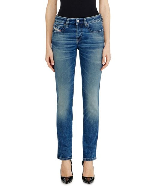 DIESEL Blue Slim Jeans Low Waist 1992 D-Jiann, Medium, Button Fly