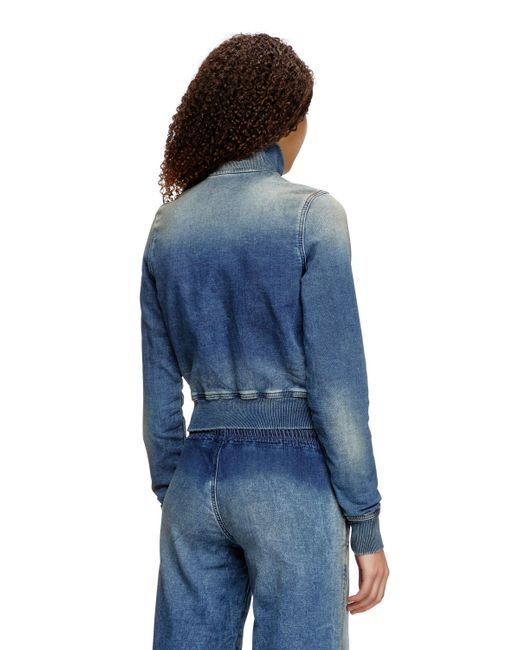 DIESEL Zip-Up Sweatshirt Blue
