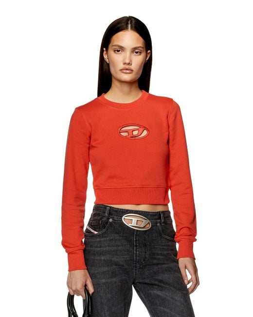 Diesel red sweatshirt hotsell