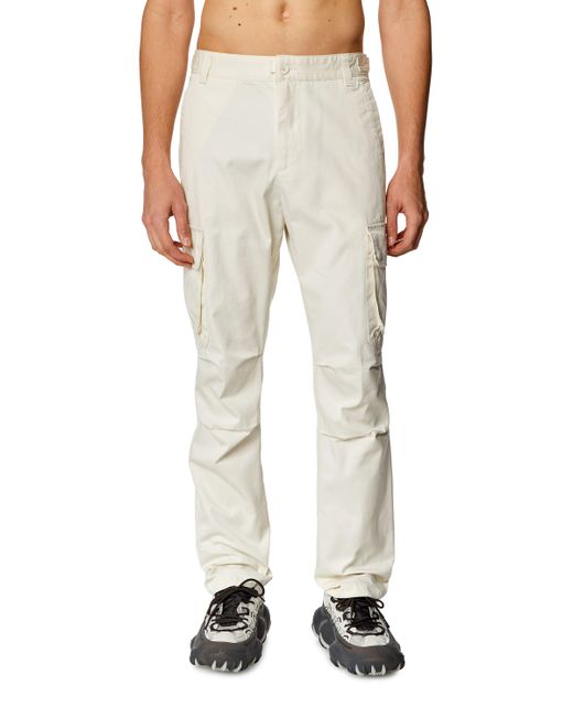 DIESEL Natural Twill Cargo Pants In Organic Cotton for men