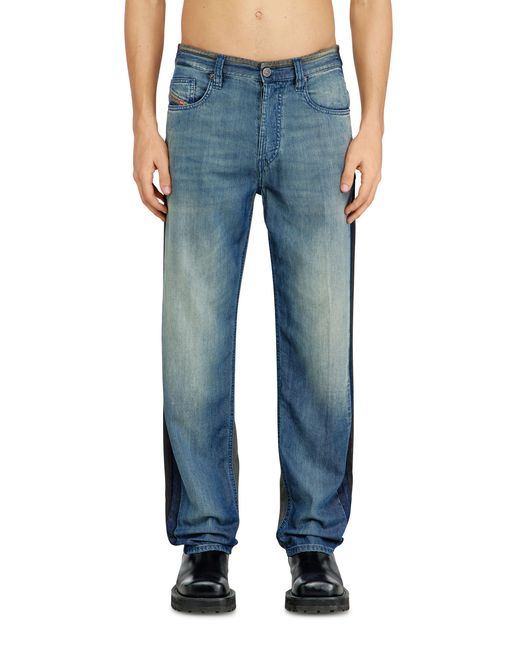 DIESEL Blue Regular Jeans Regular Waist 2024 D-Macs, Medium, Button Fly for men
