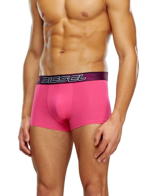 DIESEL Pink Three-pack Space-dyed Boxer Briefs for men