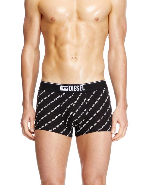 DIESEL Black Three-Pack Boxer Briefs With Diagonal Logo for men