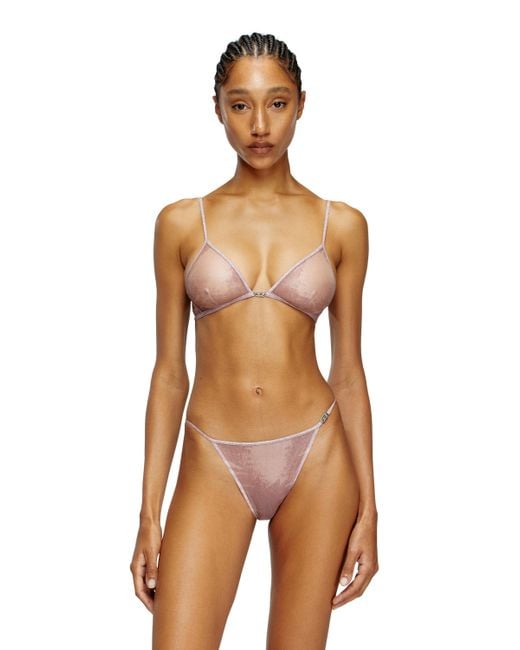 DIESEL Pink Dreieckiger Nylon-Bh