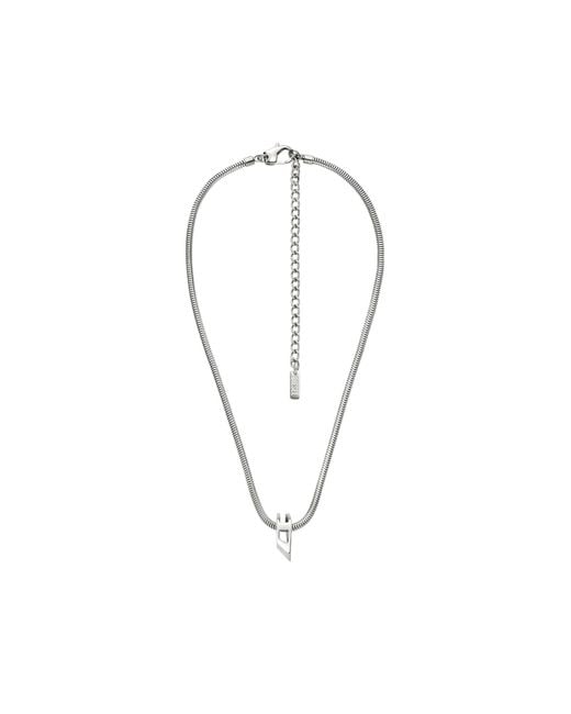 DIESEL Blue Stainless Steel Chain Necklace