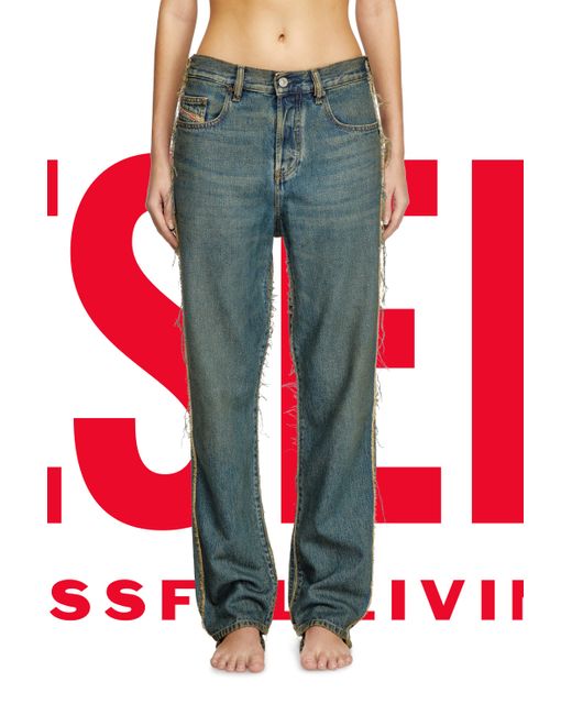 DIESEL Blue Regular Jeans for men